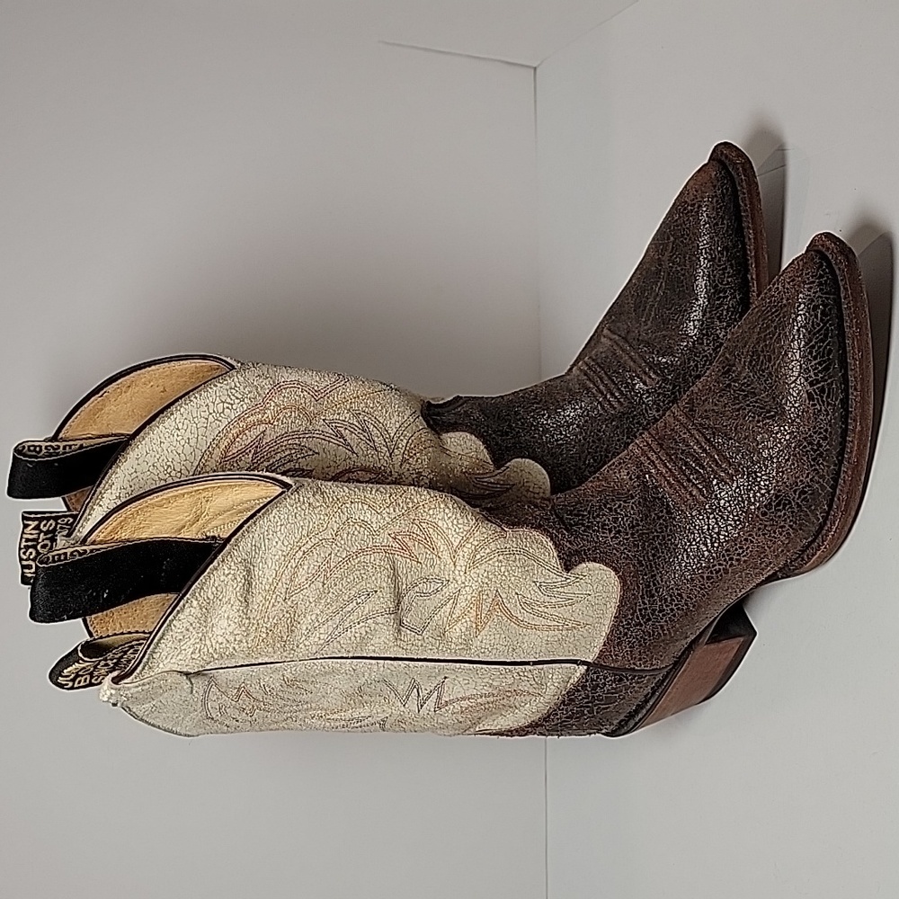 Justin Vintage Dirt White‎ Boot L6310 Cowgirl Cowboy Western Rodeo Ranch 6.5 B